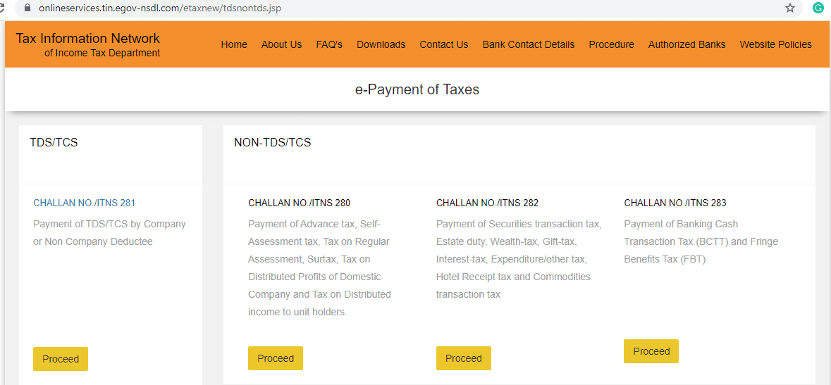 How to make Online TDS Payment